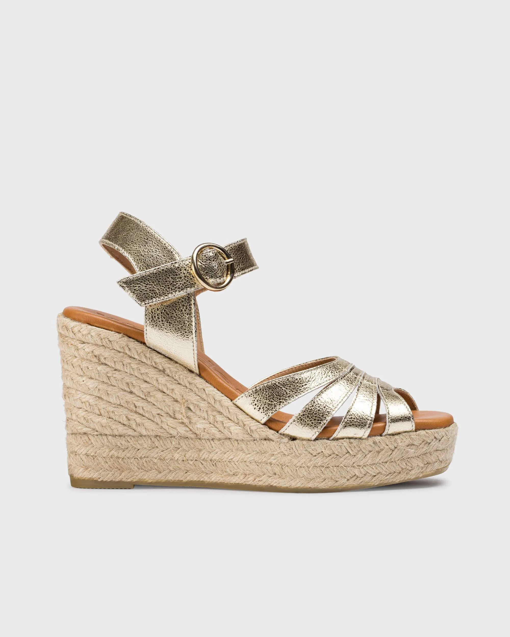 Wonders Metallic Gold Espadrille|YHSO523GL