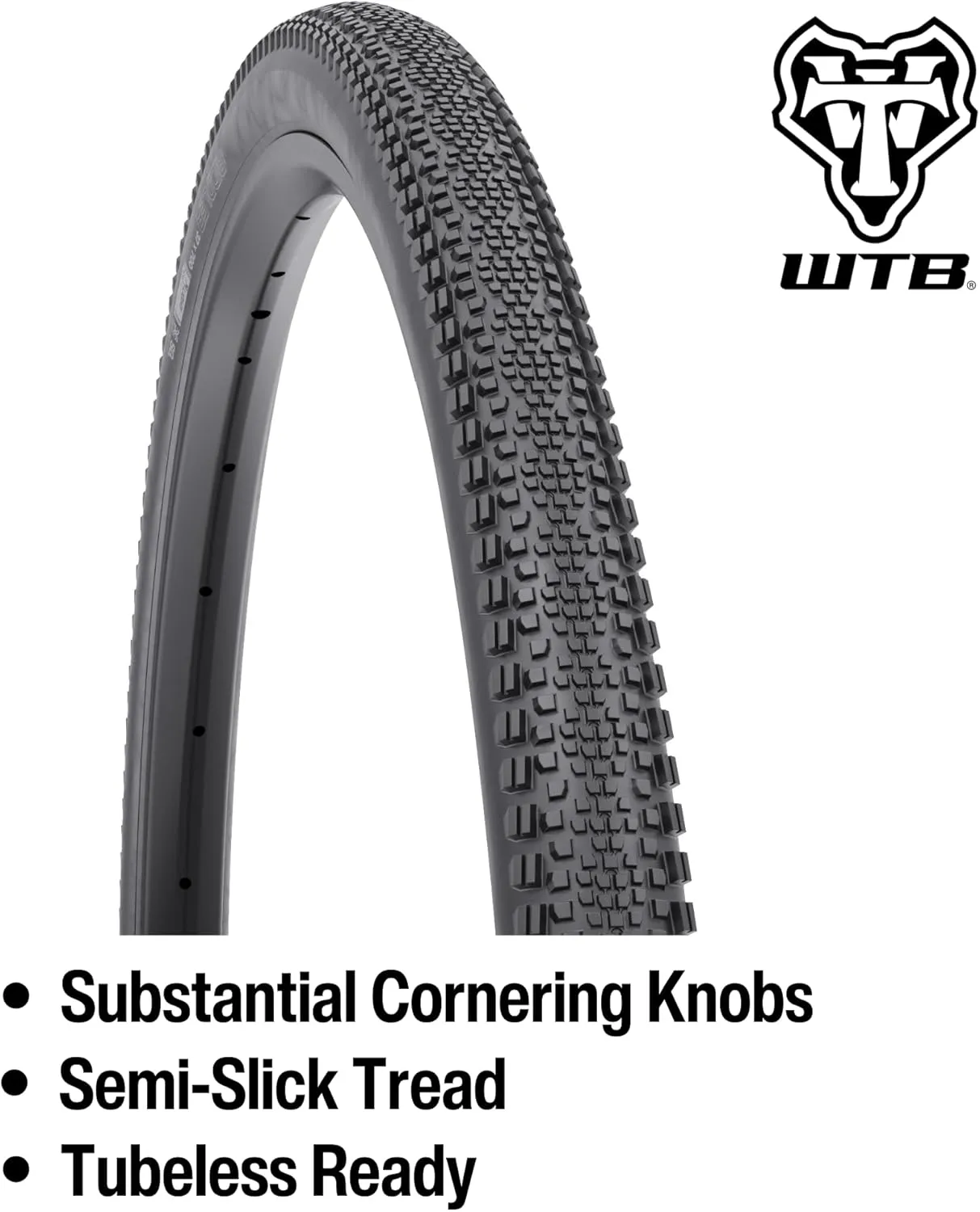 WTB Riddler 700 x 37 Gravel Bike Tire, Tubeless Ready Folding Bead, Lightweight Fast Rolling, Available in 60tpi or 120tpi with Black or Tan Sidewalls, Dual DNA for Adventure Rides