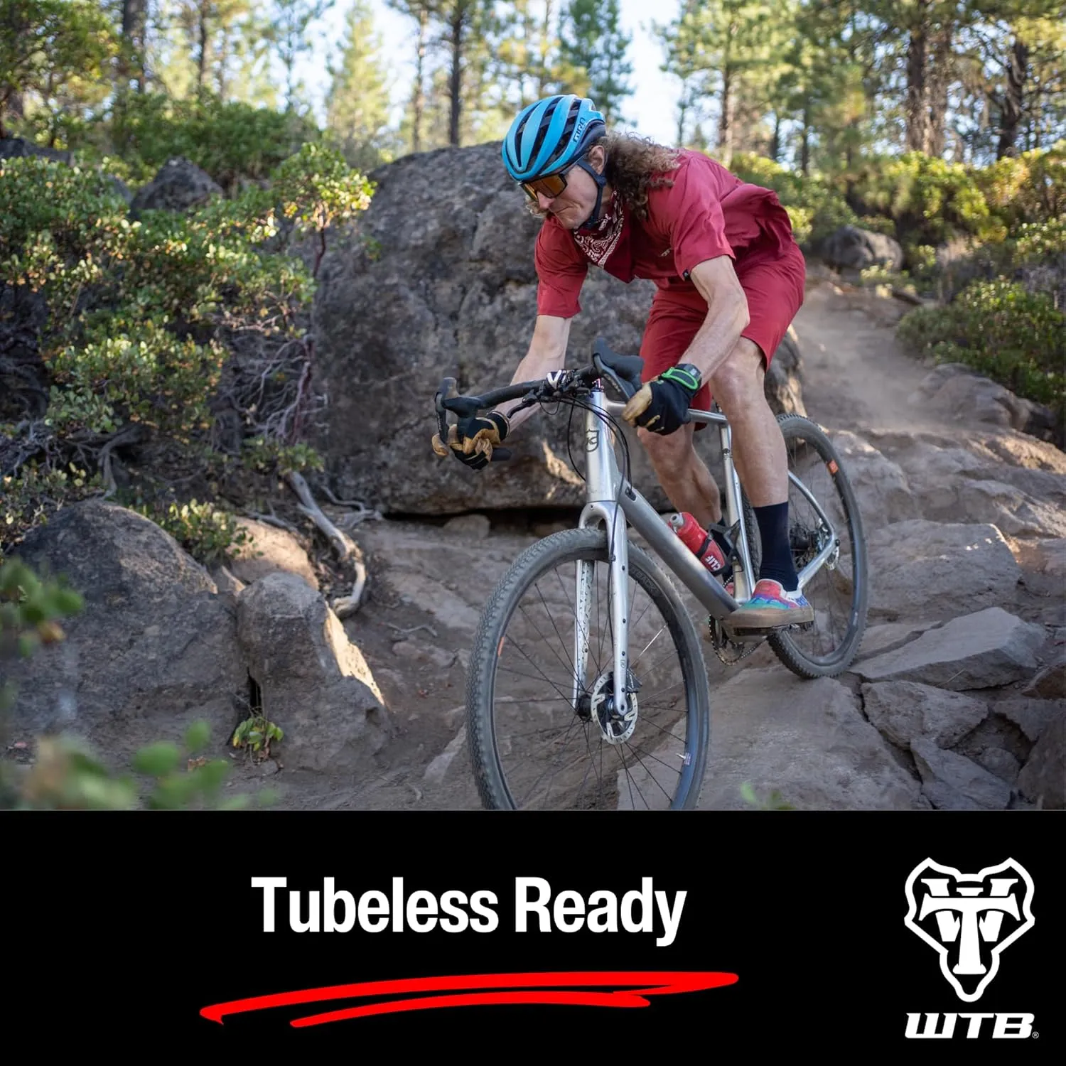 WTB Riddler 700 x 37 Gravel Bike Tire, Tubeless Ready Folding Bead, Lightweight Fast Rolling, Available in 60tpi or 120tpi with Black or Tan Sidewalls, Dual DNA for Adventure Rides