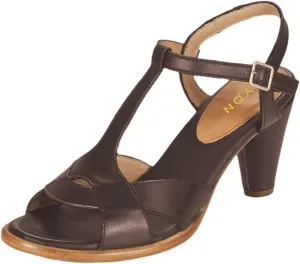 YDN Women Stylish T-Strap Buckle High Heeled Sandals Open Toe Cone Heels Strappy Shoes for Daily Event Dress Size 4-16 US