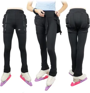 Zip-on Zip-Off Padded Shorts Protective Crash Pants Tailbone Hip Butt Pad for Skating Skateboarding Skiing