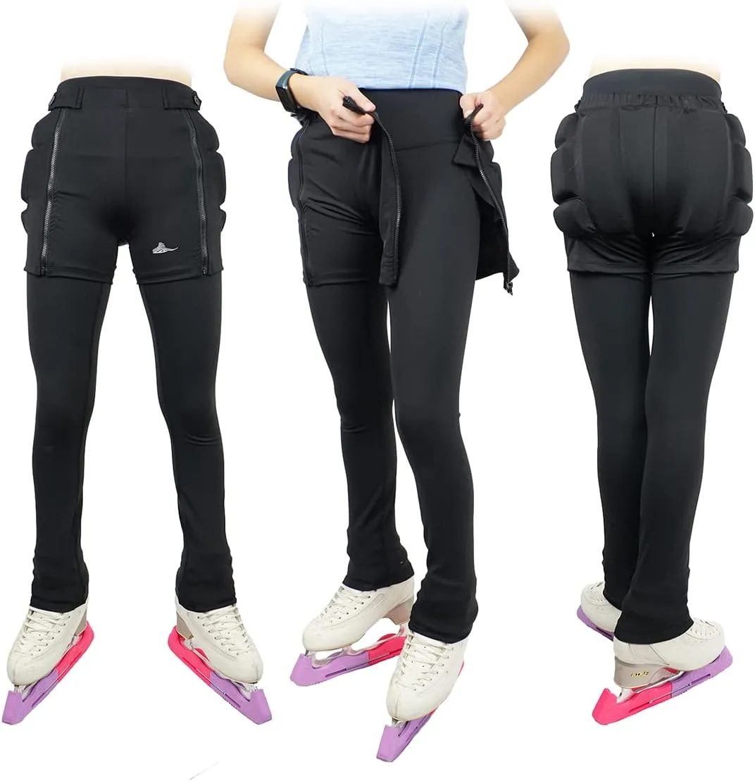 Zip-on Zip-Off Padded Shorts Protective Crash Pants Tailbone Hip Butt Pad for Skating Skateboarding Skiing