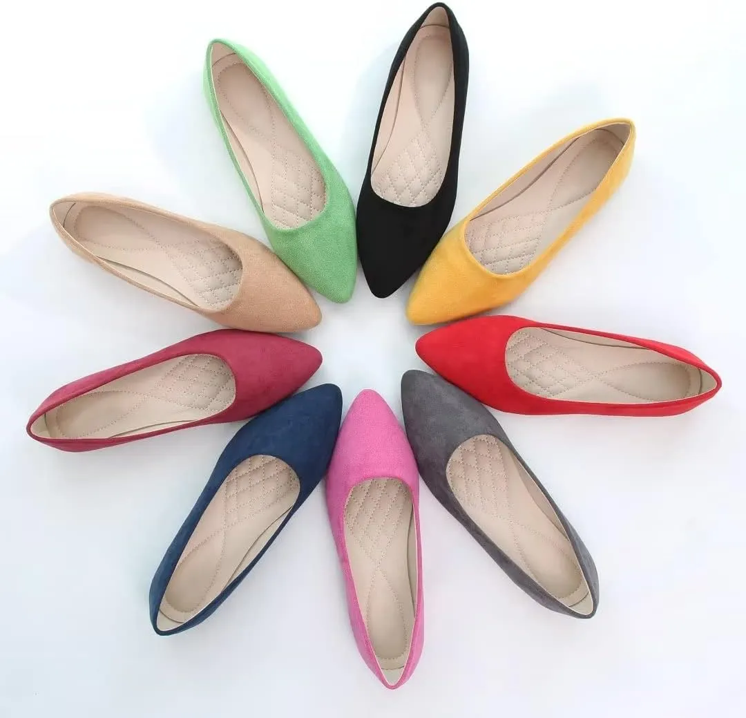 ZTWUTANG Women's Cute Round-Toe Flat Ballet Shoes Comfortable Dress Shoes for Walking