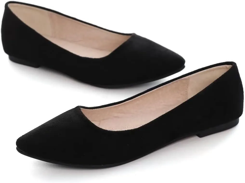 ZTWUTANG Women's Cute Round-Toe Flat Ballet Shoes Comfortable Dress Shoes for Walking