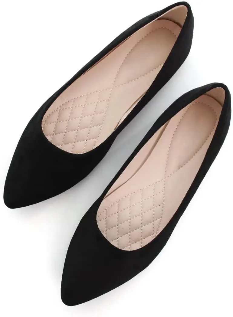 ZTWUTANG Women's Cute Round-Toe Flat Ballet Shoes Comfortable Dress Shoes for Walking