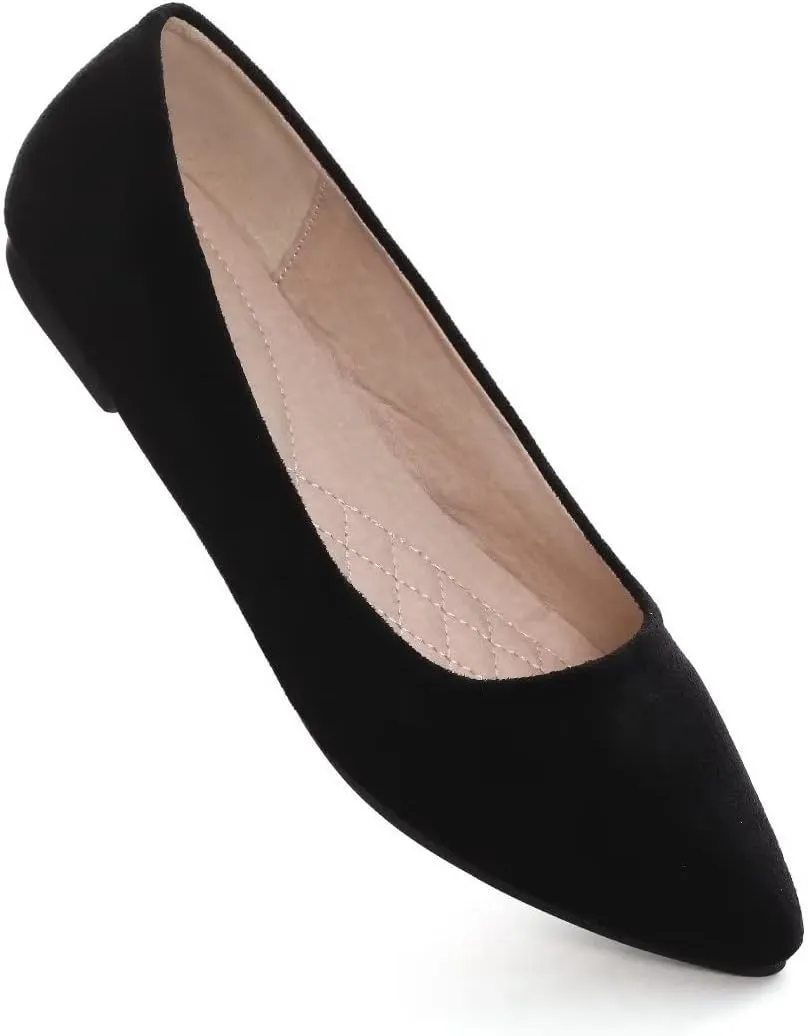 ZTWUTANG Women's Cute Round-Toe Flat Ballet Shoes Comfortable Dress Shoes for Walking