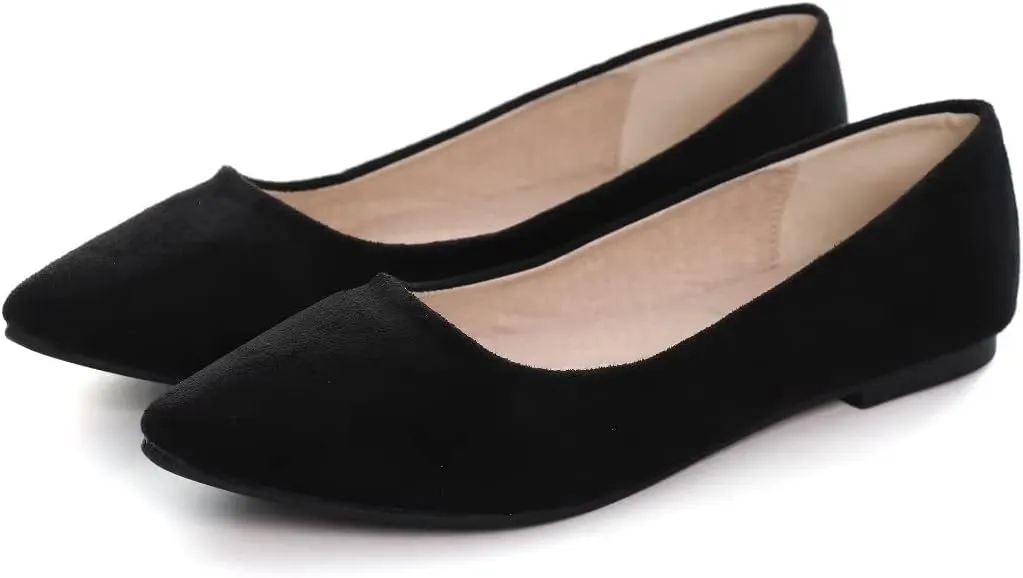 ZTWUTANG Women's Cute Round-Toe Flat Ballet Shoes Comfortable Dress Shoes for Walking